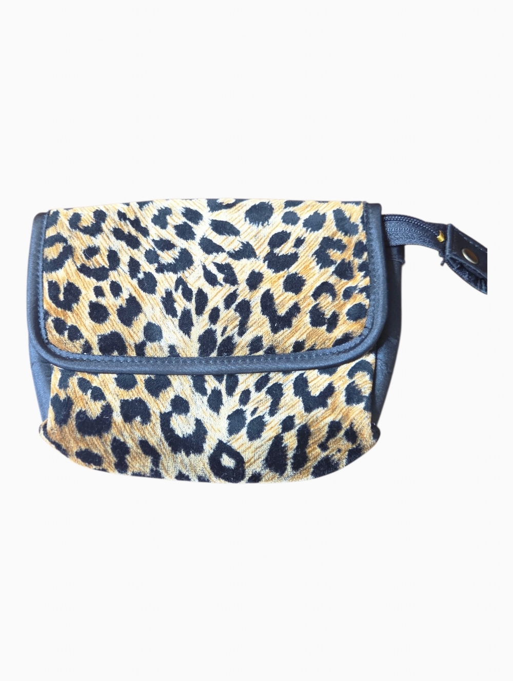 Oscar de la Renta Studio Leopard Print Cosmetic Bag with Mirror